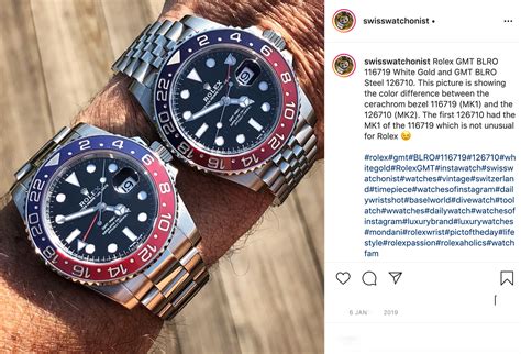 rolex pepsi mk1 vs mk2|GMT Master 126710BLRO Any differences between years .